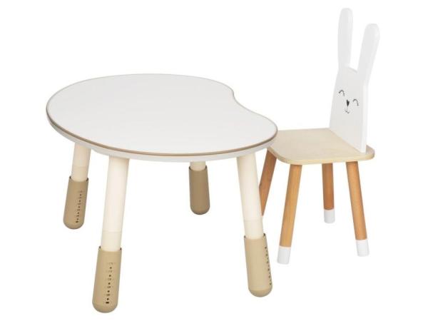 Dětský rostoucí stolek a židlička Králíček1
