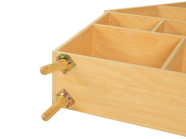 Montessori dětská knihovna (regál) - domeček3