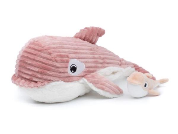 Plyšová kosatka - máma s miminkem,  růžová