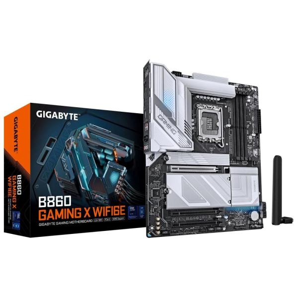 GIGABYTE MB Sc LGA1851 B860 GAMING X WIFI6E,  Intel B860,  4xDDR5,  1xUSB4,  1xDP,  1xHDMI,  WiFi,  ATX