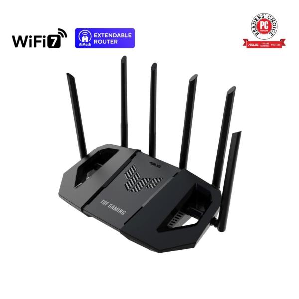 ASUS TUF-BE6500 (BE6500) WiFi 7 Extendable Gaming Router,  4x 2.5G,  AiMesh