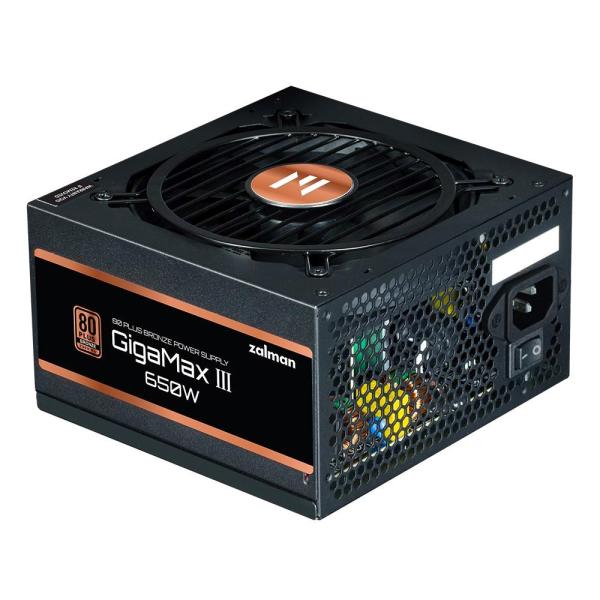 ZALMAN zdroj Gigamax III,  650W,  120mm,  80Plus Bronze,  Semimodulární,  ATX 3.0,  černá