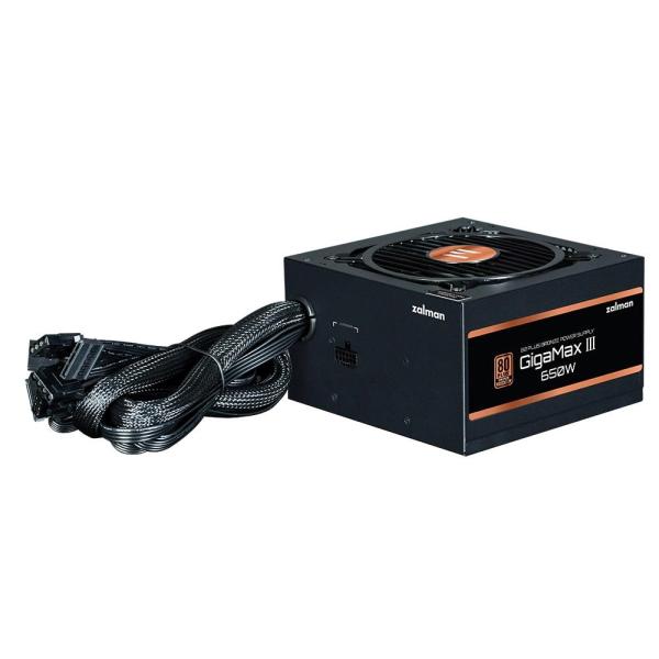 ZALMAN zdroj Gigamax III,  650W,  120mm,  80Plus Bronze,  Semimodulární,  ATX 3.0,  černá1