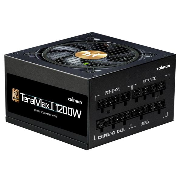 ZALMAN zdroj TeraMax II,  1200W,  120mm,  80Plus Gold,  Plně Modulární,  ATX 3.0,  černá