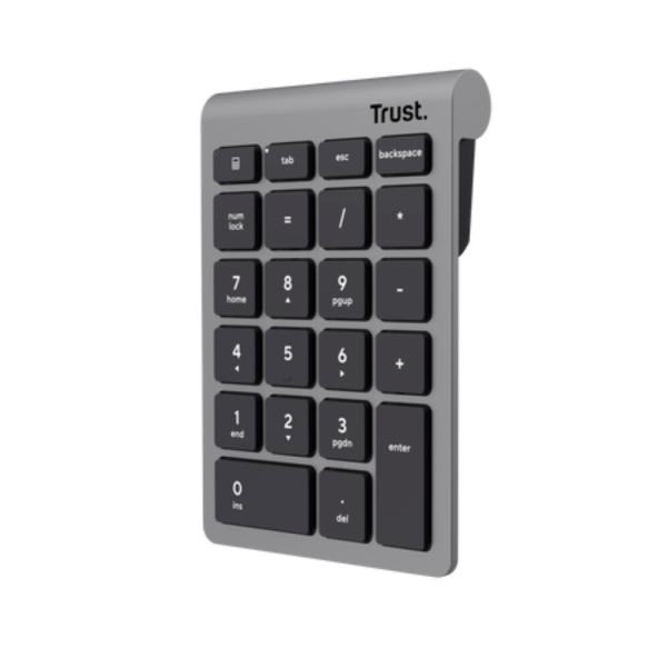 Trust Xalas Wireless numpad/ Bezdrôtová USB/ Strieborná
