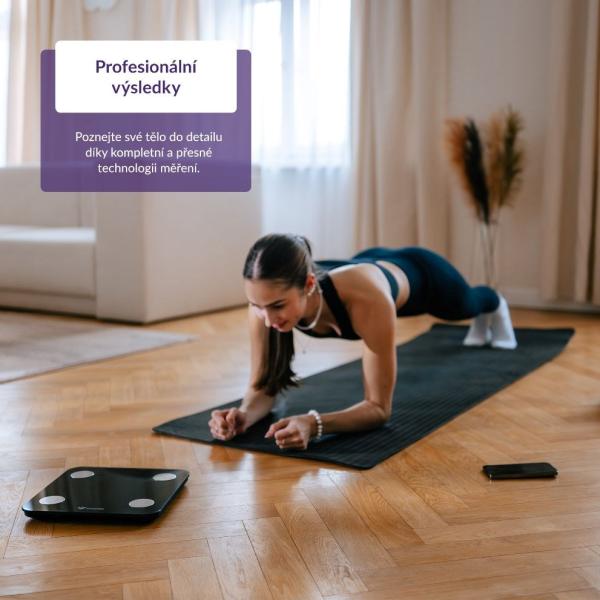TrueLife FitScale W1 BT Black - bioelektrická impedanční bluetooth váha1