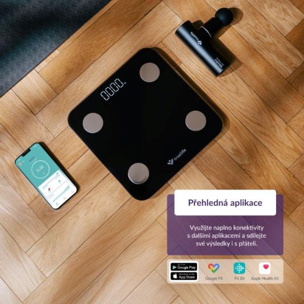 TrueLife FitScale W1 BT Black - bioelektrická impedanční bluetooth váha2