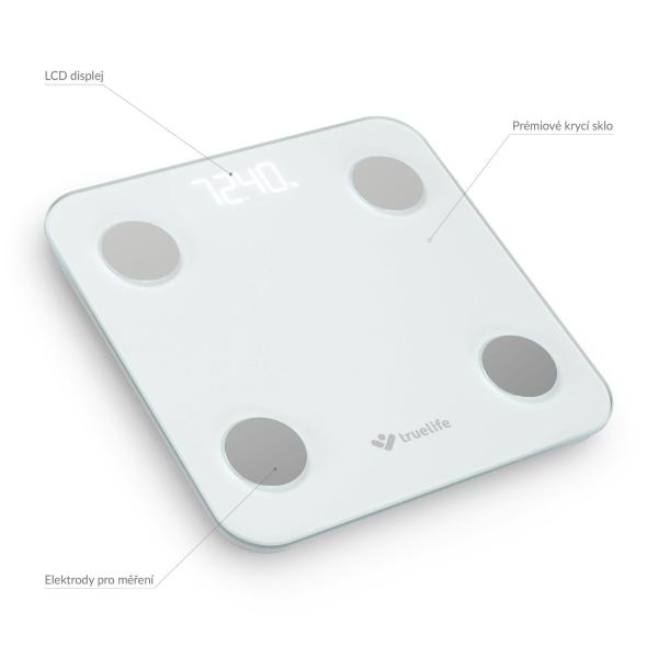 TrueLife FitScale W1 BT White - bioelektrická impedanční bluetooth váha7