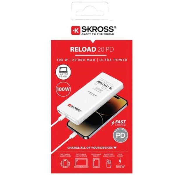 SKROSS powerbank Reload 20 100W PD,  20 000mAh,  USB A+C0