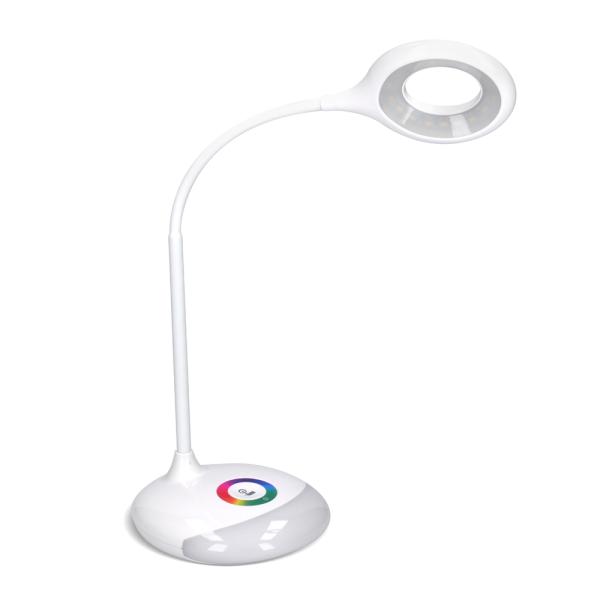 Solight LED stolní lampička nabíjecí,  5W,  RGB podsvícení,  stmívatelná,  USB napájení1
