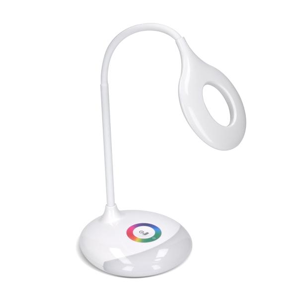 Solight LED stolní lampička nabíjecí,  5W,  RGB podsvícení,  stmívatelná,  USB napájení3