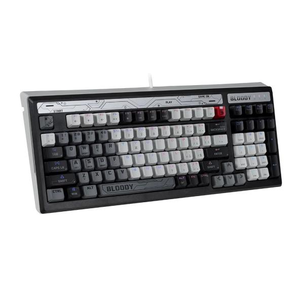 A4tech Bloody B950 podsvícená mechanická herní klávesnice RGB,  Brown Switch,  USB,  CZ,   šedá1