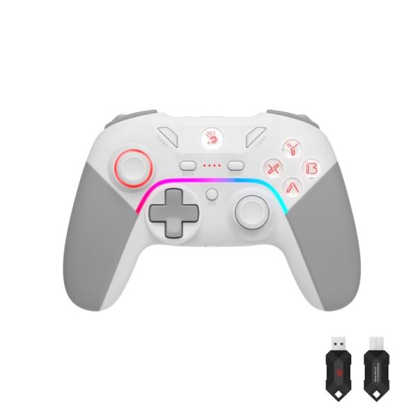 A4tech Bloody GPW70,  gamepad,  RGB,  Dual mode 2, 4G+USB,  bílá