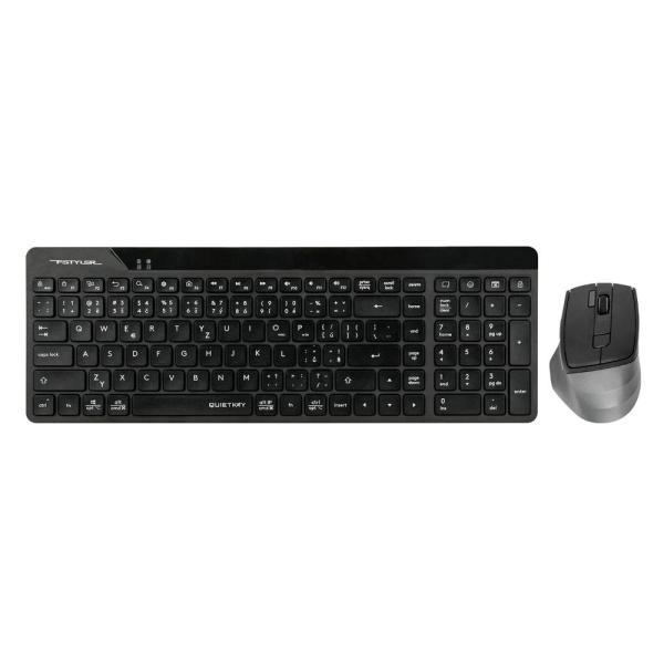A4tech FG2400 Air2,  bezdrátový kancelářský set klávesnice s myší,  CZ,  černá