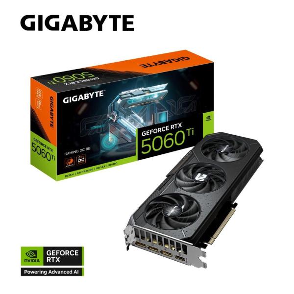 GIGABYTE VGA NVIDIA GeForce RTX 5060 Ti GAMING OC 8G,  8G GDDR7,  3xDP,  1xHDMI