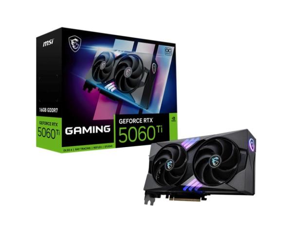 MSI VGA NVIDIA GeForce RTX 5060 Ti 16G GAMING OC,  RTX 5060 Ti,  16GB GDDR7,  3xDP,  1xHDMI