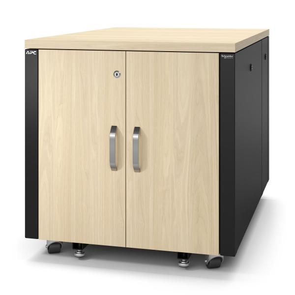 APC NetShelter Soundproof,  12U,  Server Rack Enclosure,  Maple