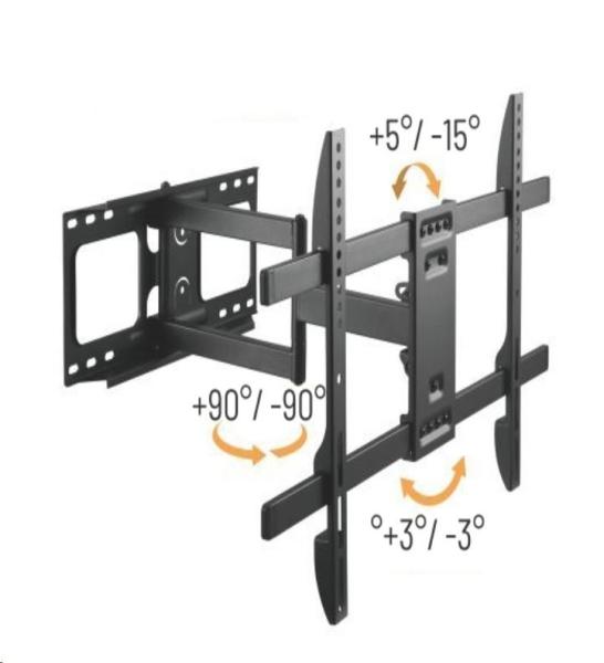 Výsuvný držák Brateck LPA69-463D pro TV 32"-70" 45kg polohovatelný nástěnný1