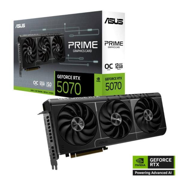 ASUS PRIME GeForce RTX 5070 12GB GDDR7 OC Edition/ Gaming/ OC/ 12GB/ GDDR7