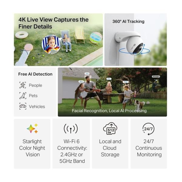 TP-Link Tapo C560WS venkovní-outdoor kamera (8MP,  4K 2160p,  WiFi,  IR 30m,  microSD card)1