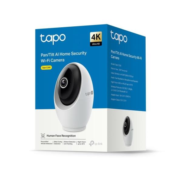 TP-Link Tapo C260 domácí-indoor kamera (8MP,  4K 2160p,  IR 12m,  WiFi,  micro SD card)4