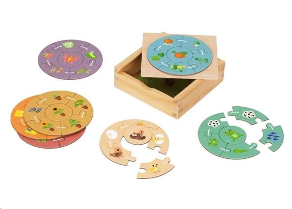 Dřevěné puzzle pro děti - životní cyklus2