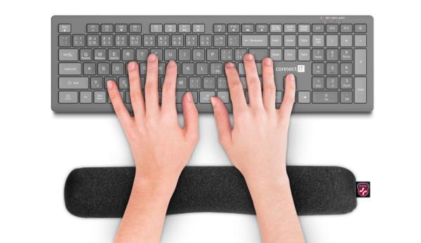 CONNECT IT FOR HEALTH ErgoBeads zápěstní opěrka před klávesnici plněná kuličkami,  šedá2