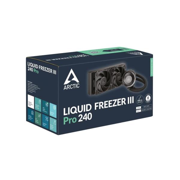 ARCTIC Vodní chladič Liquid Freezer III 240 Pro,  2x120mm,  AM5,  LGA1851,  černá4