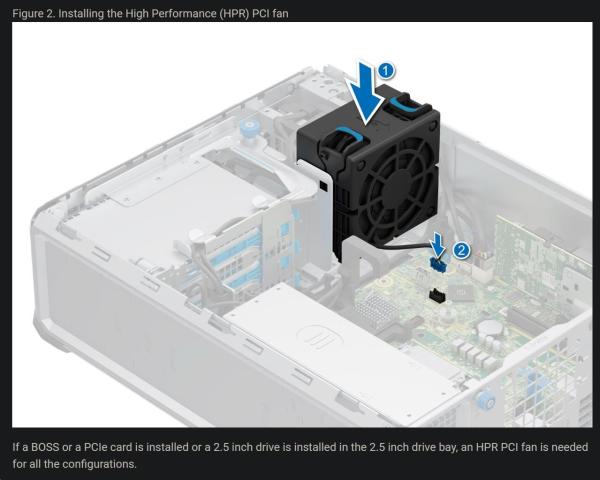 Dell PowerEdge T160 PCIe Fan Customer Kit