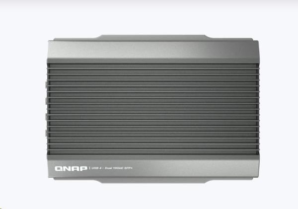 QNAP QNA-UC10G2SF adaptér USB-C/ Thunderbolt 4 na 2x SFP+ (2xSFP+, 1xUSB-C4/ TB4, fanless)4