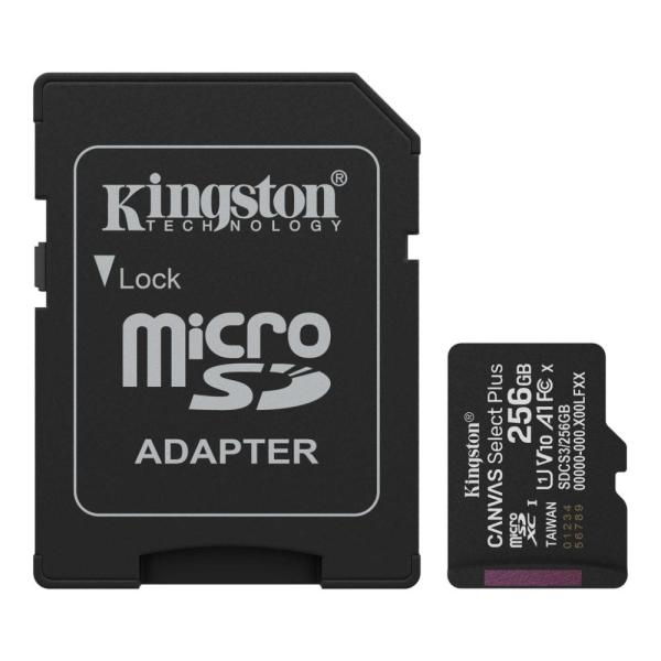Kingston Canvas Select Plus/ Micro SDXC/ 256GB/ UHS-I U1 / Class 10/ + Adaptér