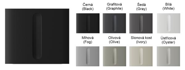 Ajax  CenterButton (Dimmer) vertical - Středový kryt stmívatelného tlačítka,  vertikální instalace,  ústřicová2
