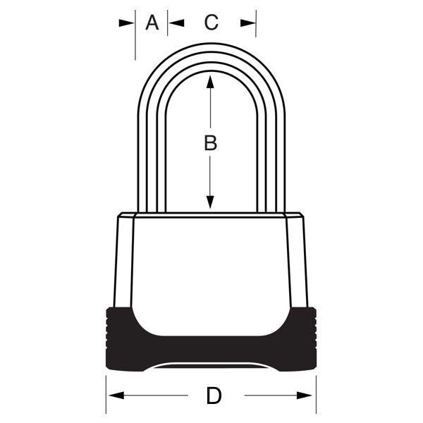Master Lock Kombinační visací zámek -  Excell - 56mm1