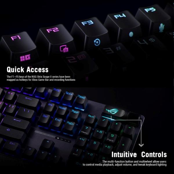 ASUS klávesnice ROG STRIX SCOPE II X,  mechanická,  drátová,  ROG NX Snow V2,  CZ/ SK12