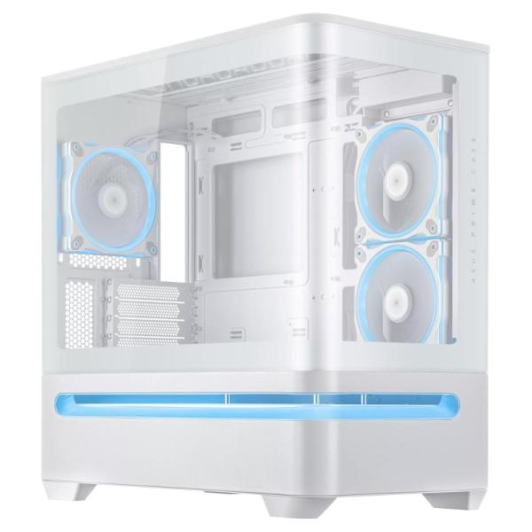 ASUS Case AP202 PRIME CASE,  mATX,  Průhledná bočnice,  3x 120mm ARGB Fan,  bílá1