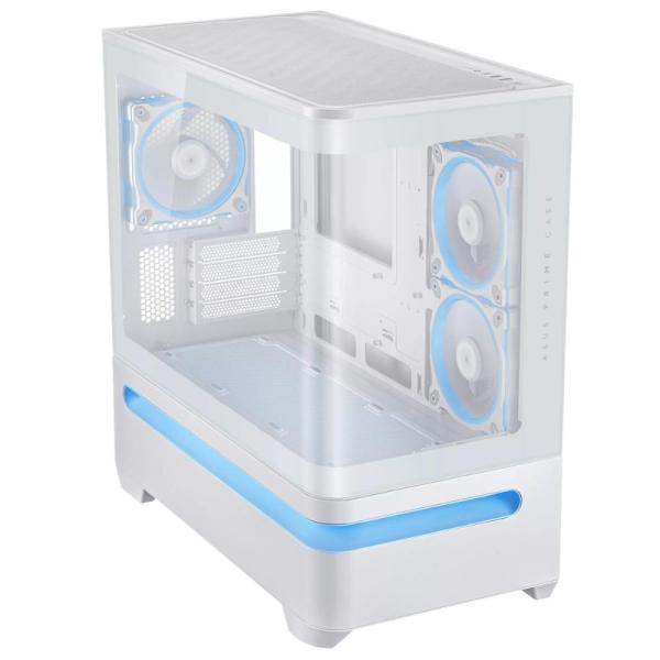 ASUS Case AP202 PRIME CASE,  mATX,  Průhledná bočnice,  3x 120mm ARGB Fan,  bílá2