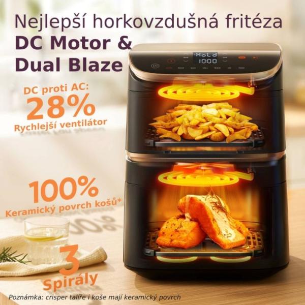 Cosori Turbo Tower Pro chytrá horkovzdušná fritéza 10, 8l černá6