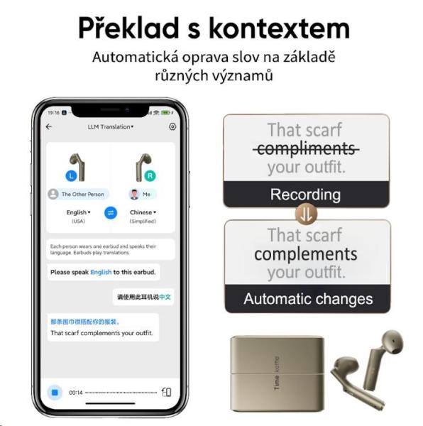 Timekettle W4 AI Chytrý překladač,  gold1