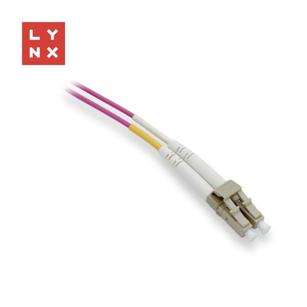 LYNX duplexní patch kabel MM,  OM4,  LC/ LC,  50/ 125µm,  10m