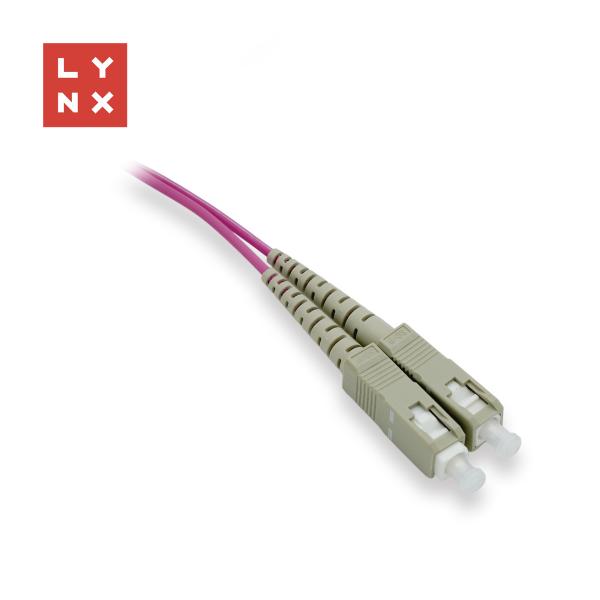 LYNX duplexní patch kabel MM,  OM4,  SC/ SC,  50/ 125µm,  10m