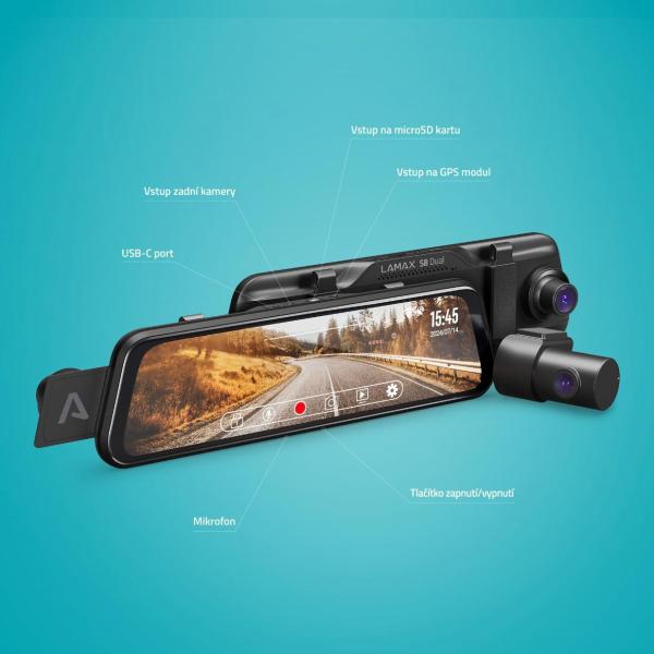 LAMAX S8 Dual - kamera do auta0