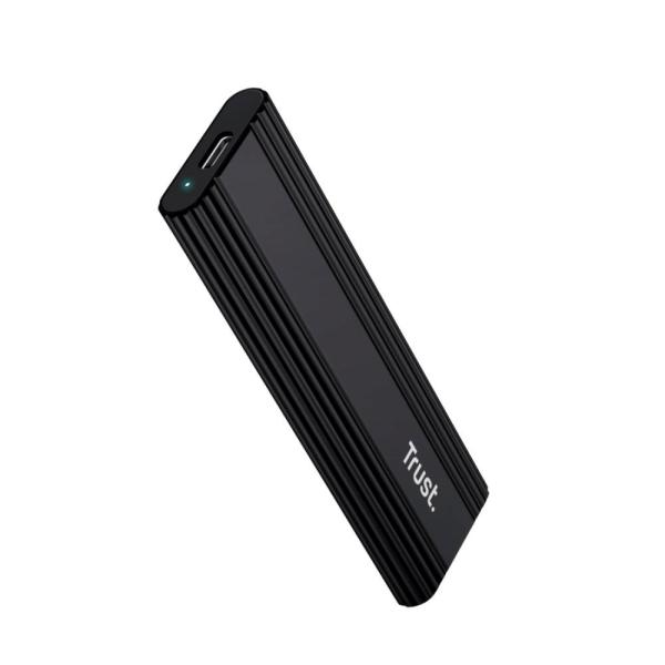 TRUST Externí box pro M.2 SSD,  USB-C 3.2 Gen2,  M.2 2280,  černá