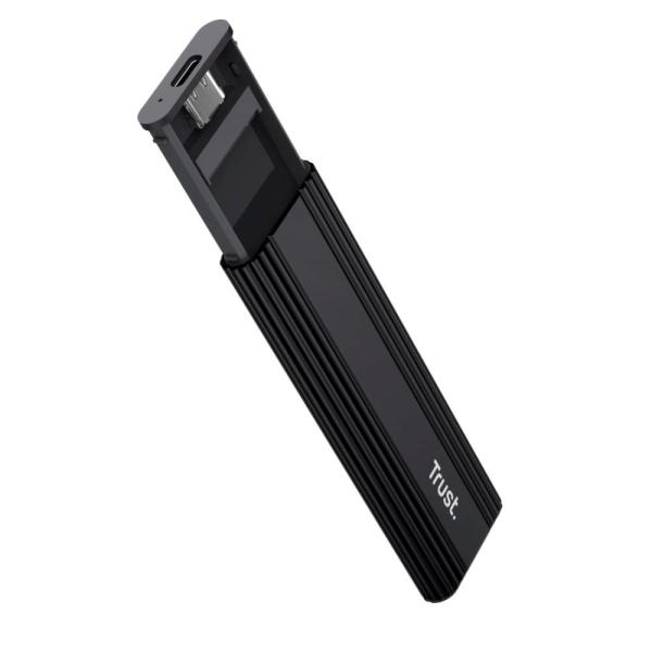 TRUST Externí box pro M.2 SSD,  USB-C 3.2 Gen2,  M.2 2280,  černá0