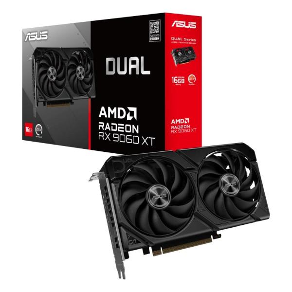ASUS VGA AMD Radeon RX 9060 XT DUAL 16GB,  RX 9060 XT,  16GB GDDR6,  2xDP,  1xHDMI