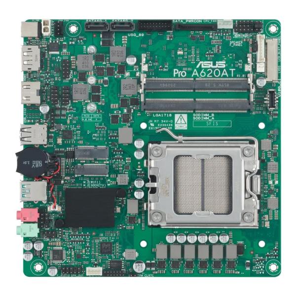 ASUS MB Sc AM5 PRO A620AT-CSM,  AMD A620A,  2xDDR5 SODIMM,  1xHDMI,  1xDP,  1xLVDS,  Thin Mini-ITX3