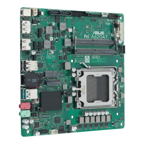 ASUS MB Sc AM5 PRO A620AT-CSM,  AMD A620A,  2xDDR5 SODIMM,  1xHDMI,  1xDP,  1xLVDS,  Thin Mini-ITX1