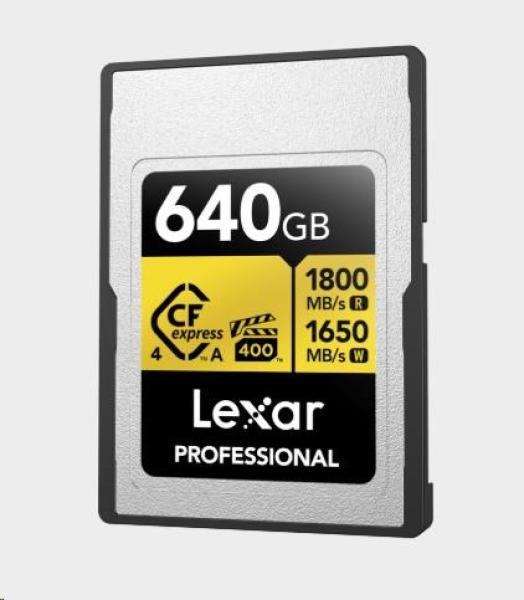 Lexar CFexpress 4.0 Pro Gold,  VPG400,  R1800/ W1650 (Type A) 640GB1