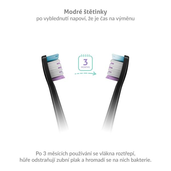TrueLife SonicBrush Clean-series heads Sensitive black 2 pack2