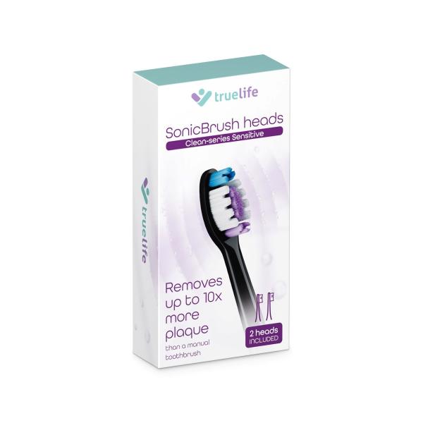 TrueLife SonicBrush Clean-series heads Sensitive black 2 pack3