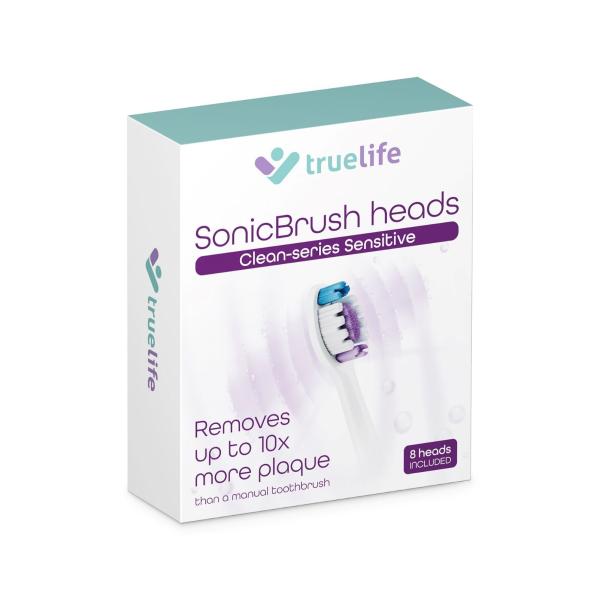 TrueLife SonicBrush Clean-series heads Sensitive white 8 pack3
